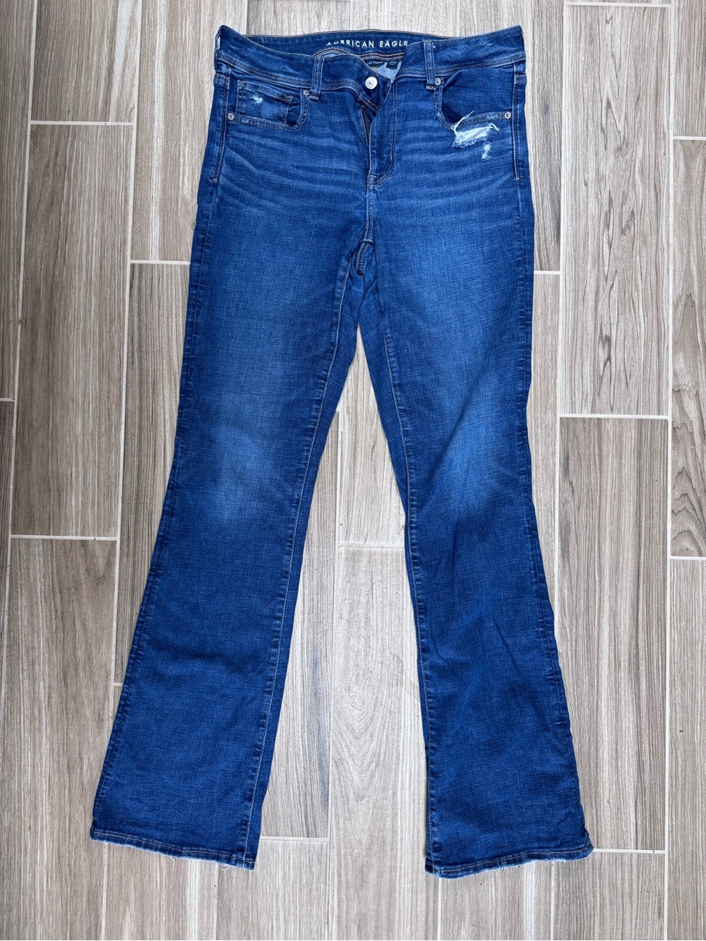 American Eagle Outfitters Women's Dark Blue Bootcut Jeans